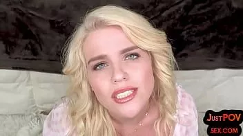 Play Big ass cowgirl blonde teen with small tits rides a d in pov